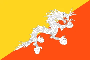 Vlajka: Bhútán